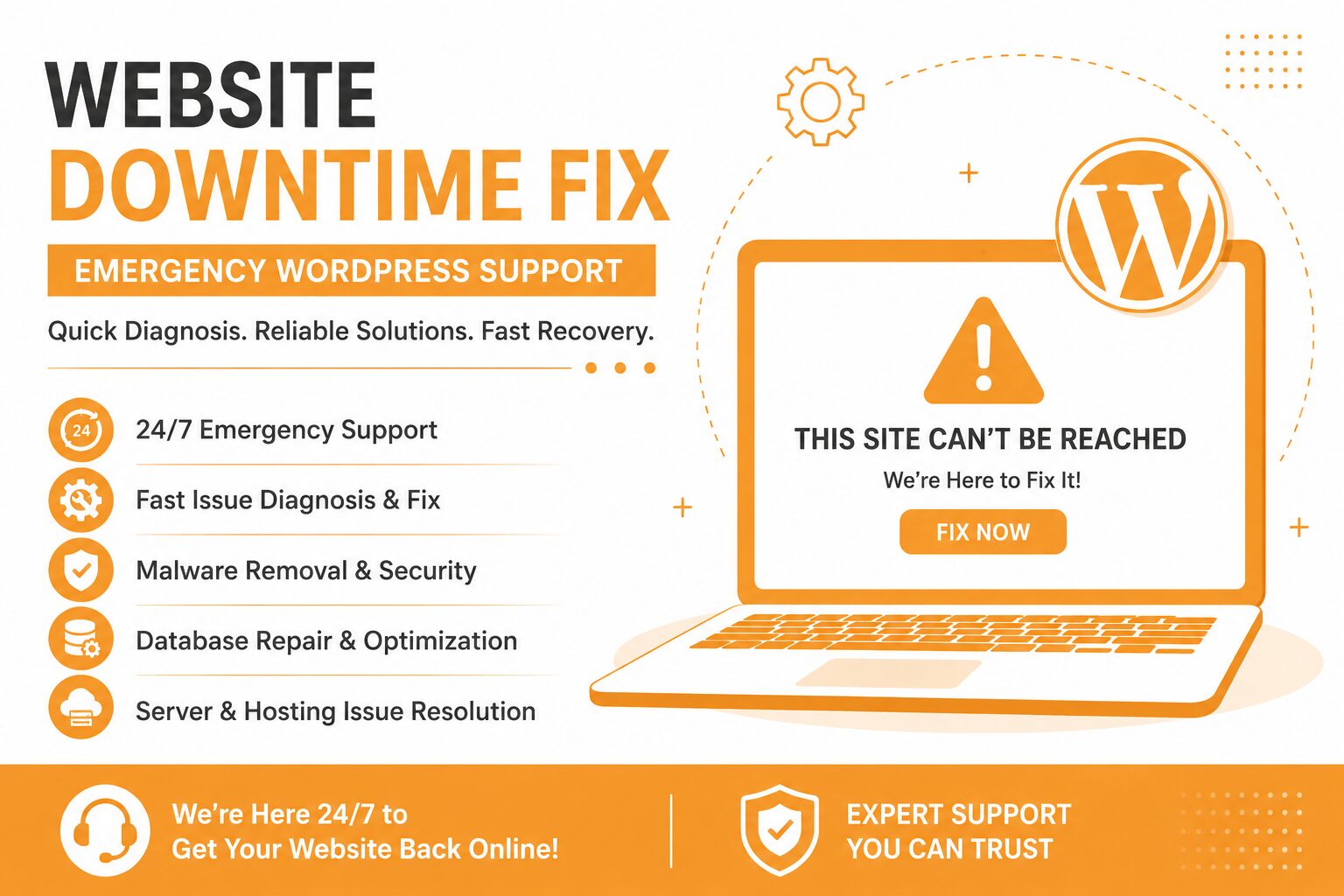 website-downtime-fix Website downtime fix and emergency WordPress support services